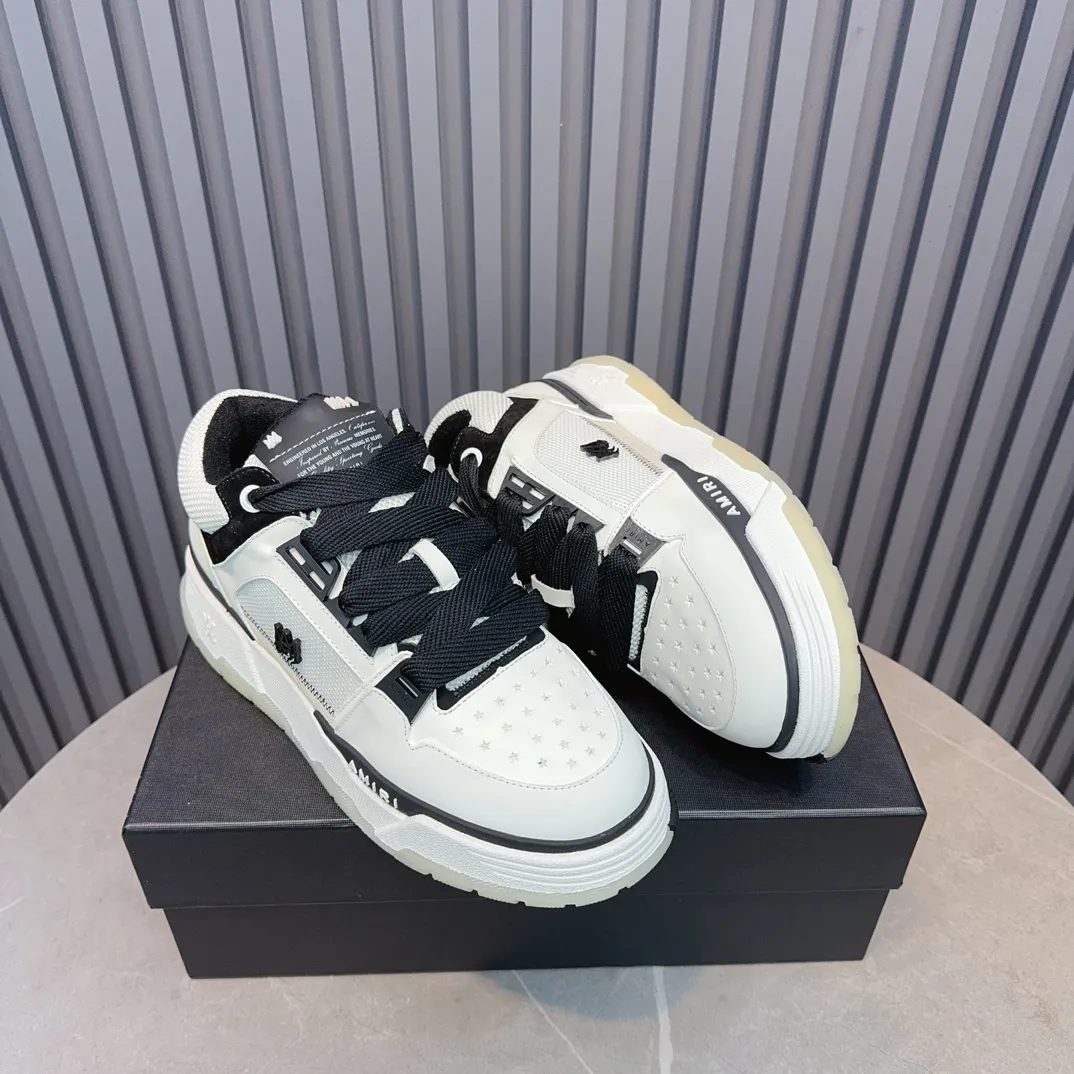 Men's shoes 💰660💰 AMIRI AMIRI trendy brand hot sale 🔥 Available all year round, couples 💑 Official website synchronization Imported fabrics 1⃣️ vs 1⃣️ replica, original factory special original sole, 35-45 (45. non-refundable)